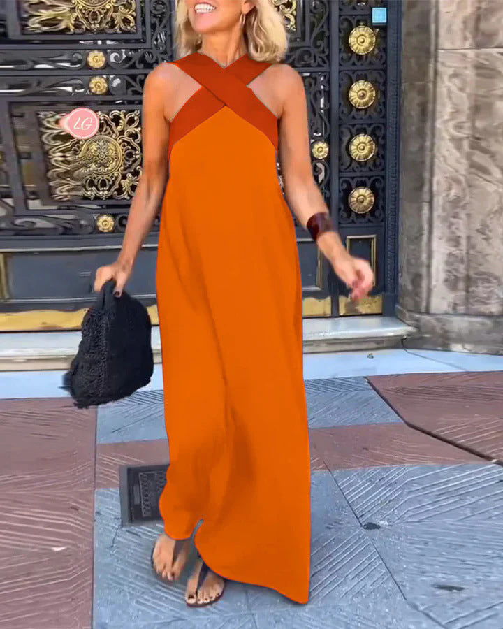 Vestido maxi para mujer, tejido ligero