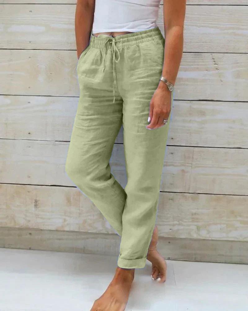 Pantaloni in cotone dal taglio comodo — Pantaloni leggeri e traspiranti