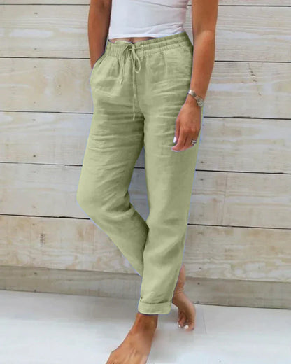 Pantaloni in cotone dal taglio comodo — Pantaloni leggeri e traspiranti