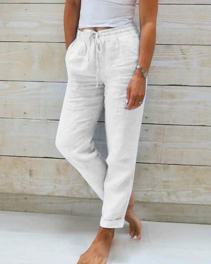 Pantaloni in cotone dal taglio comodo — Pantaloni leggeri e traspiranti
