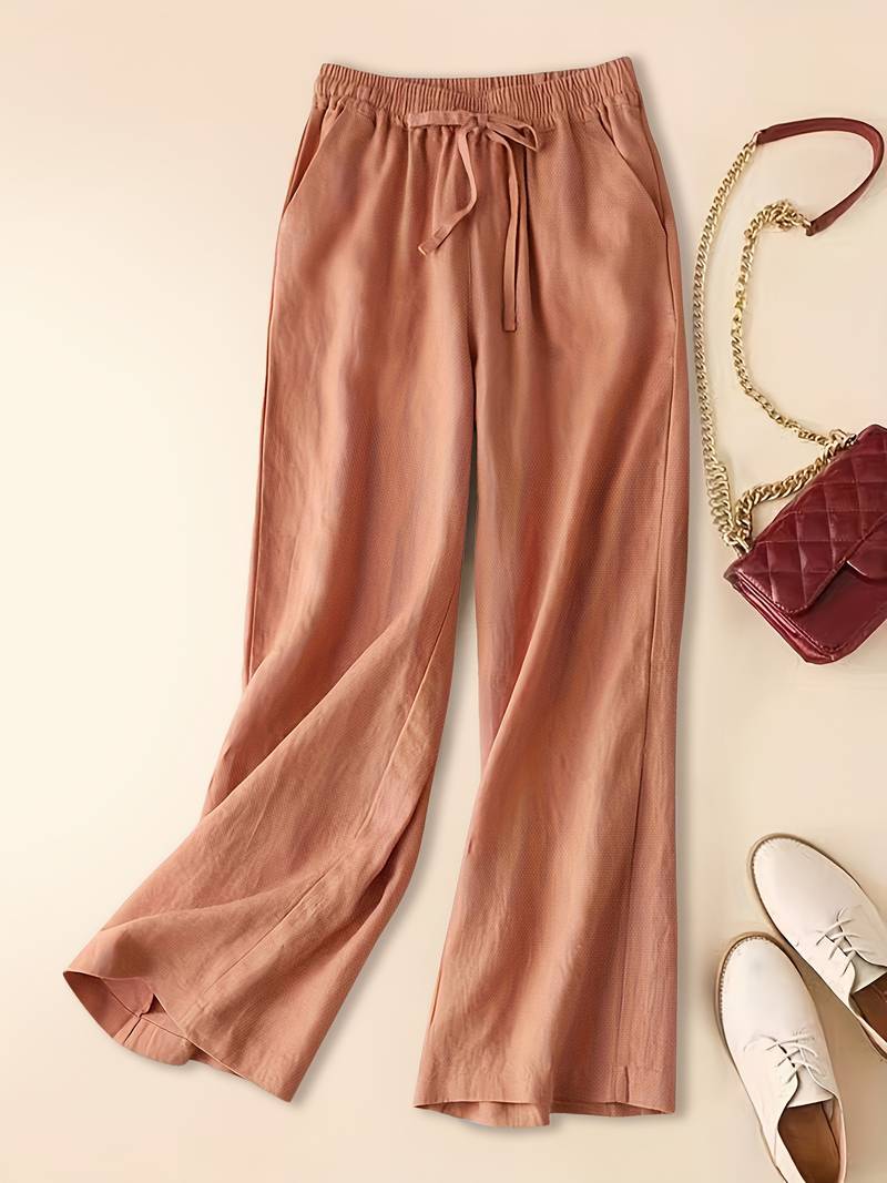 Pantaloni dal taglio rilassato con coulisse — Pantaloni leggeri estivi