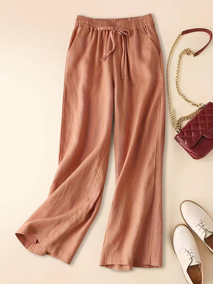 Pantaloni dal taglio rilassato con coulisse — Pantaloni leggeri estivi