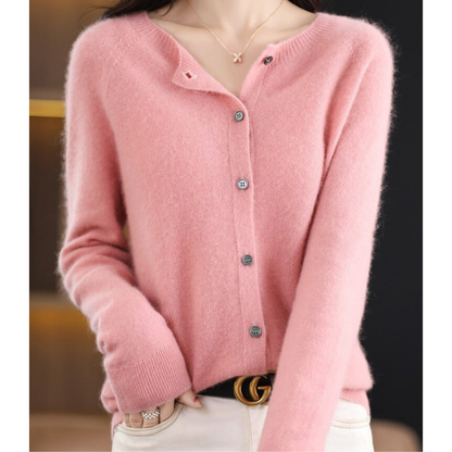 Cardigan in cashmere — Giacca in maglia morbida ed elegante
