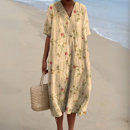 Vestido floral para mujer, transpirable