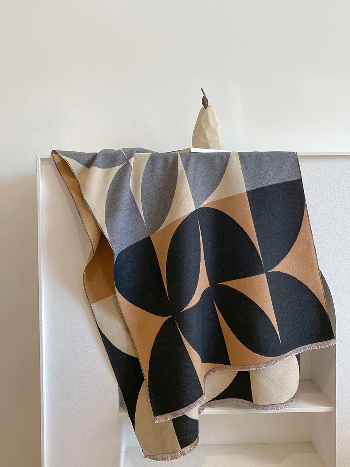 Sciarpa in cashmere reversibile — Foulard morbido, caldo ed elegante