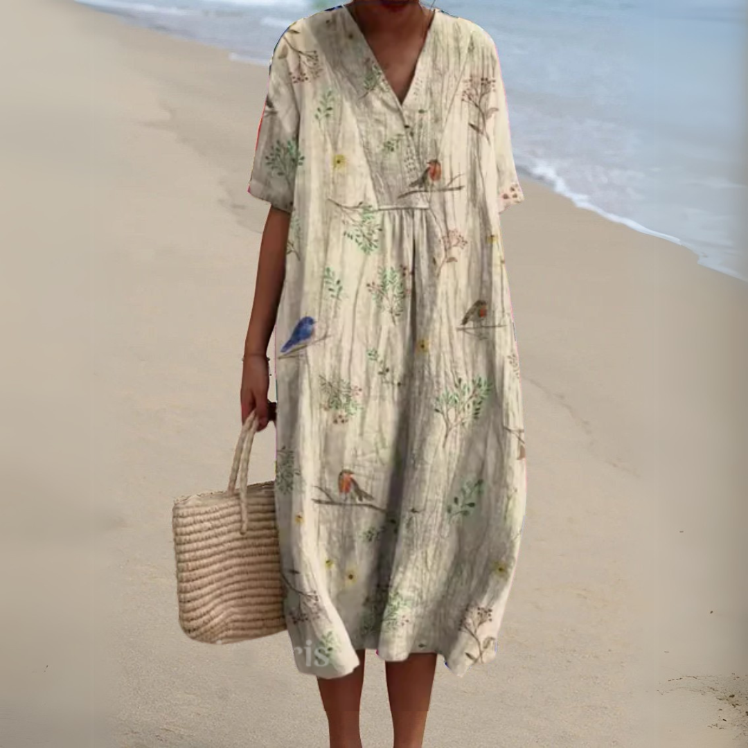 Vestido de verano para mujer, estampado floral