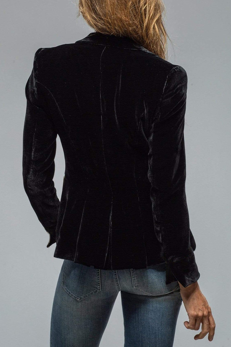 Blazer di lino aderente con un bottone — Giacca classica da vestire