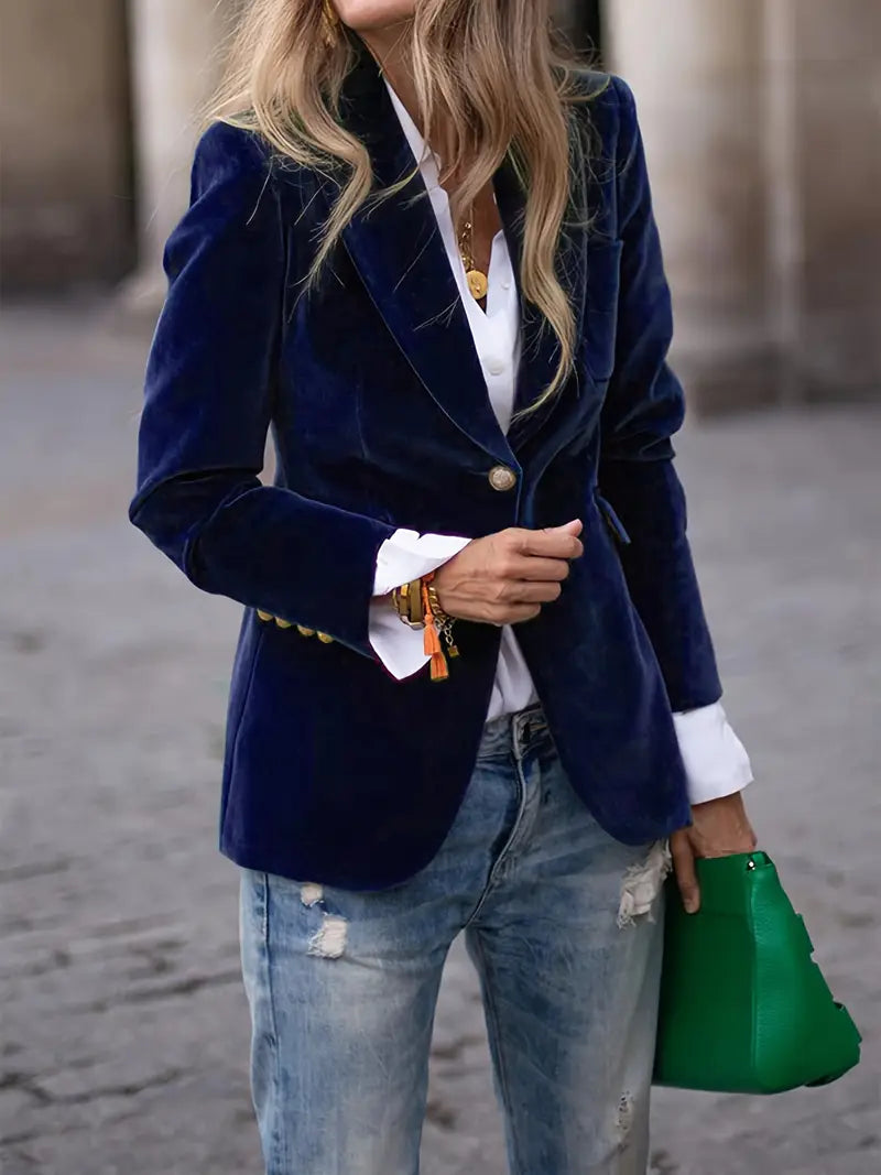 Blazer aderente a un bottone — Giacca dal taglio sartoriale con revers