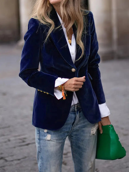 Blazer aderente a un bottone — Giacca dal taglio sartoriale con revers