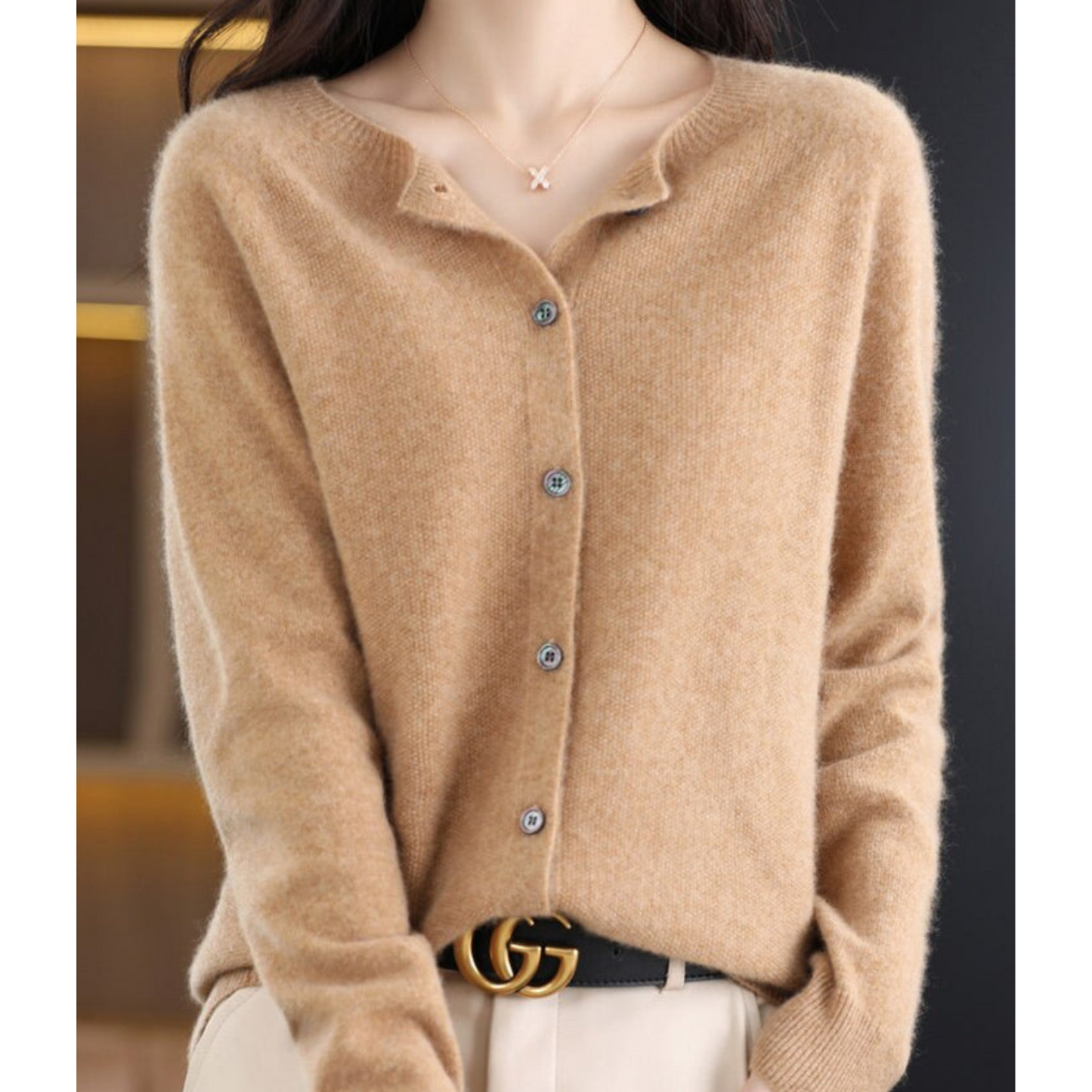 Cardigan in cashmere — Giacca in maglia morbida ed elegante