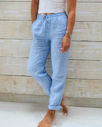 Pantaloni in cotone dal taglio comodo — Pantaloni leggeri e traspiranti