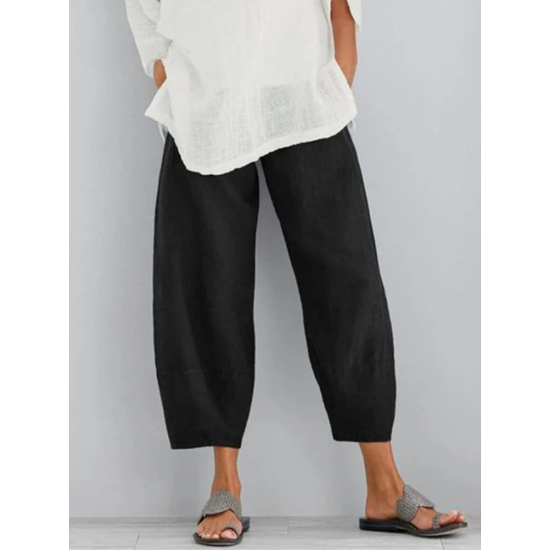 Pantaloni di lino dal taglio comodo — Pantaloni versatili ed eleganti
