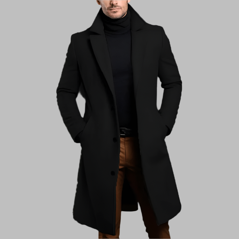 Abrigo largo de vestir para hombre, invierno
