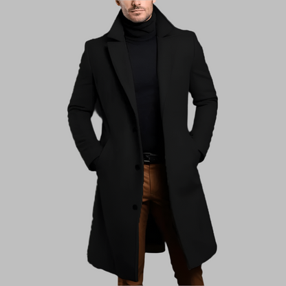 Abrigo largo de vestir para hombre, invierno