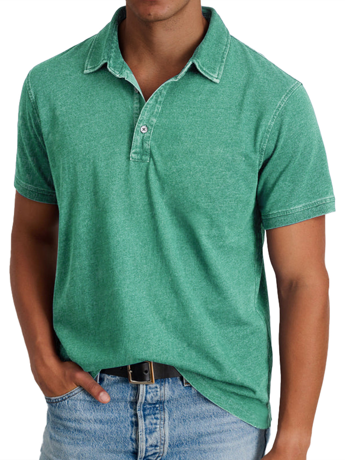 Polo para hombre, cuello nítido