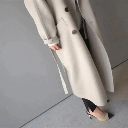 Cappotto lungo in lana — Cappotto classico e caldo invernale