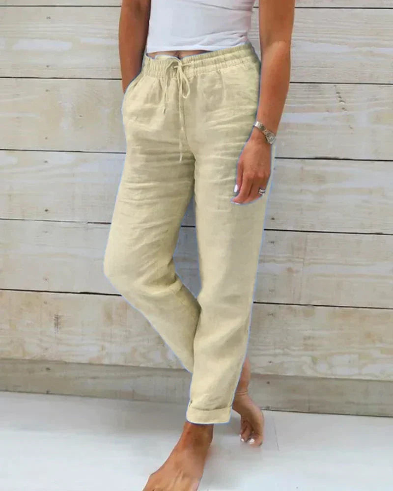 Pantaloni in cotone dal taglio comodo — Pantaloni leggeri e traspiranti