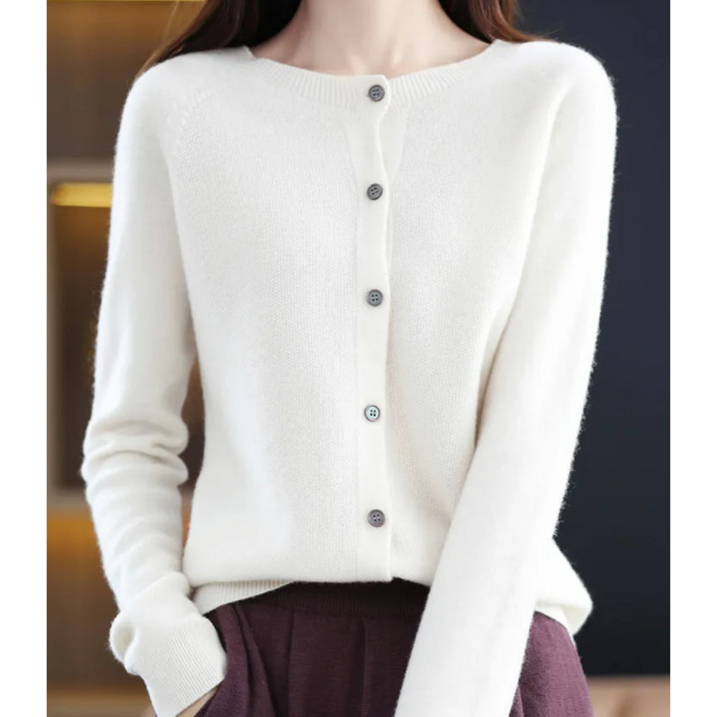 Cardigan in cashmere — Giacca in maglia morbida ed elegante