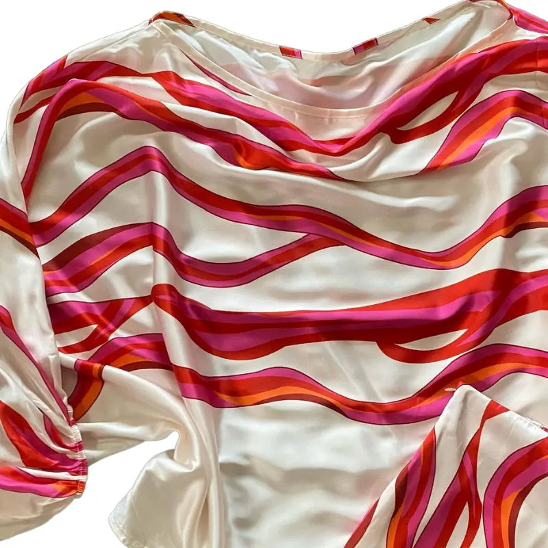 Completo due pezzi con spalle scoperte — Top a maniche a palloncino e pantaloni ampi