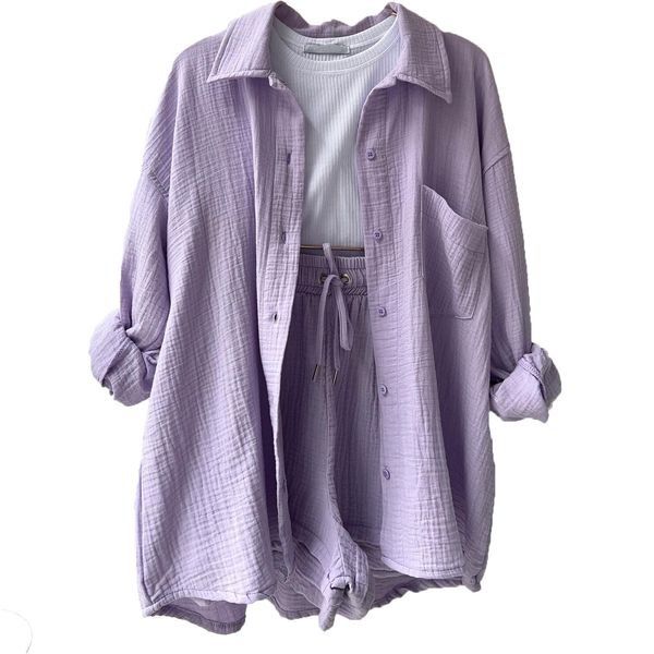 Completo di lino, camicia e pantaloni — Due pezzi estivo