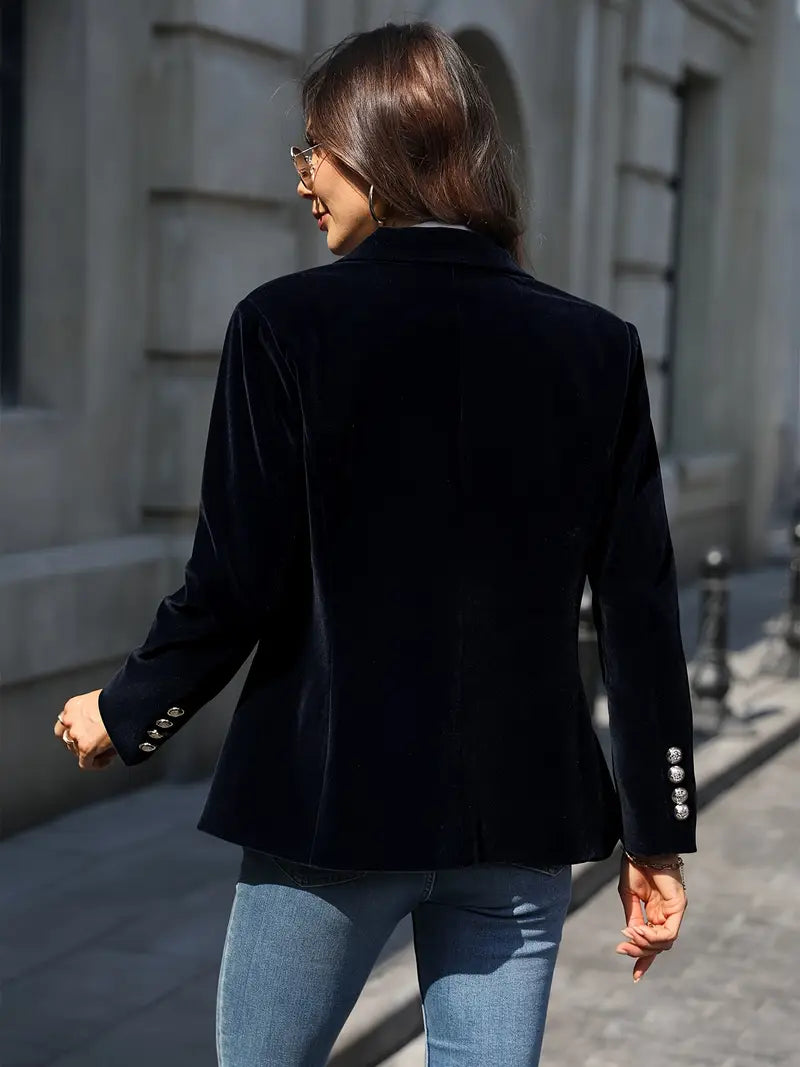 Blazer aderente a un bottone — Giacca dal taglio sartoriale con revers