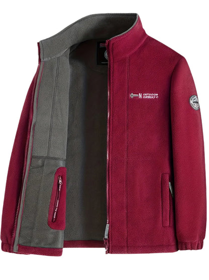 Chaqueta polar para hombre, cuello alto