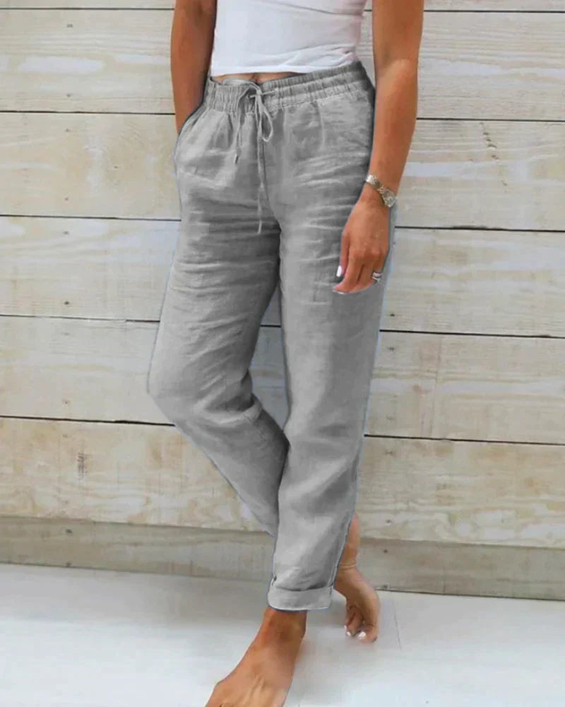 Pantaloni in cotone dal taglio comodo — Pantaloni leggeri e traspiranti