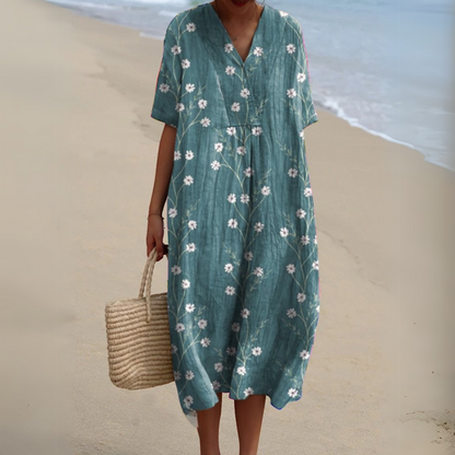 Vestido floral para mujer, silueta fluida