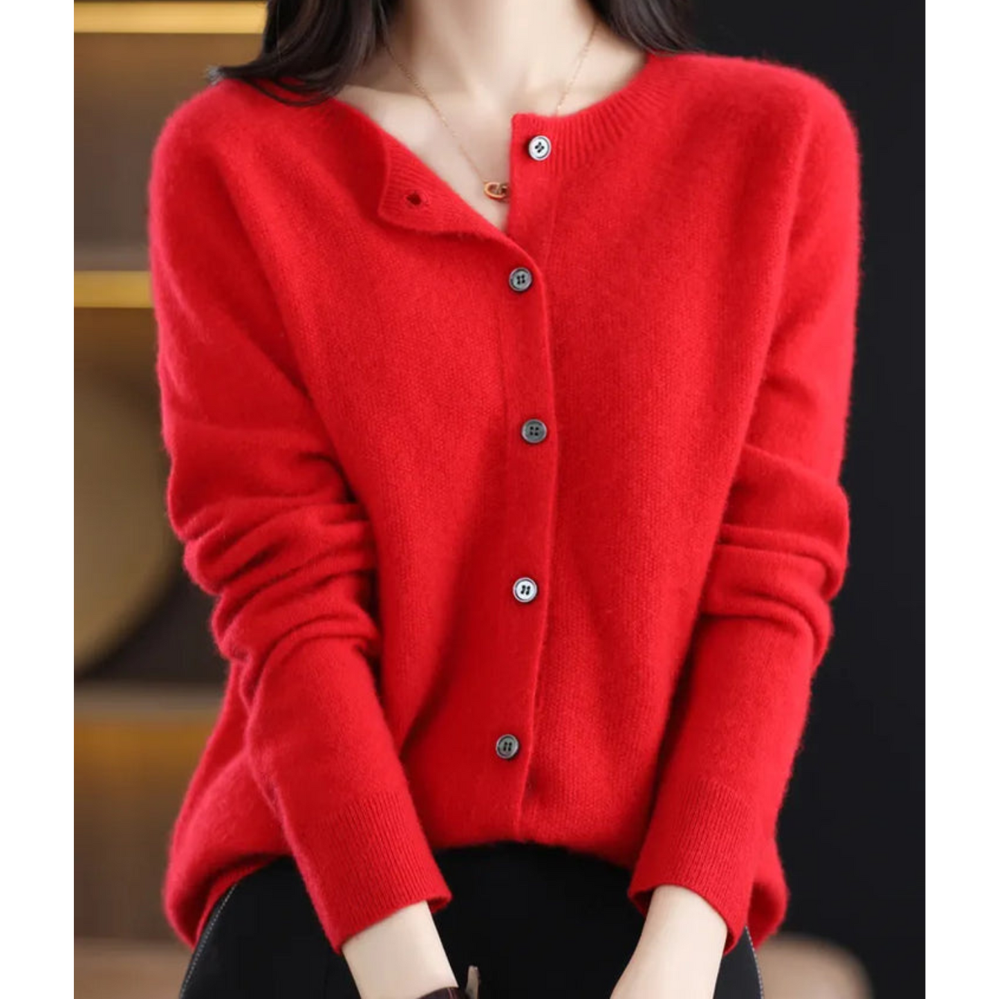 Cardigan in cashmere — Giacca in maglia morbida ed elegante