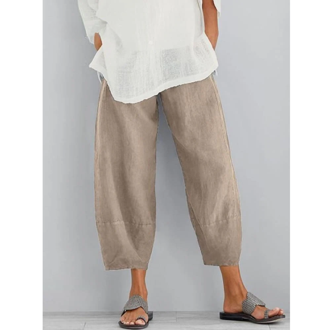 Pantaloni di lino dal taglio comodo — Pantaloni versatili ed eleganti