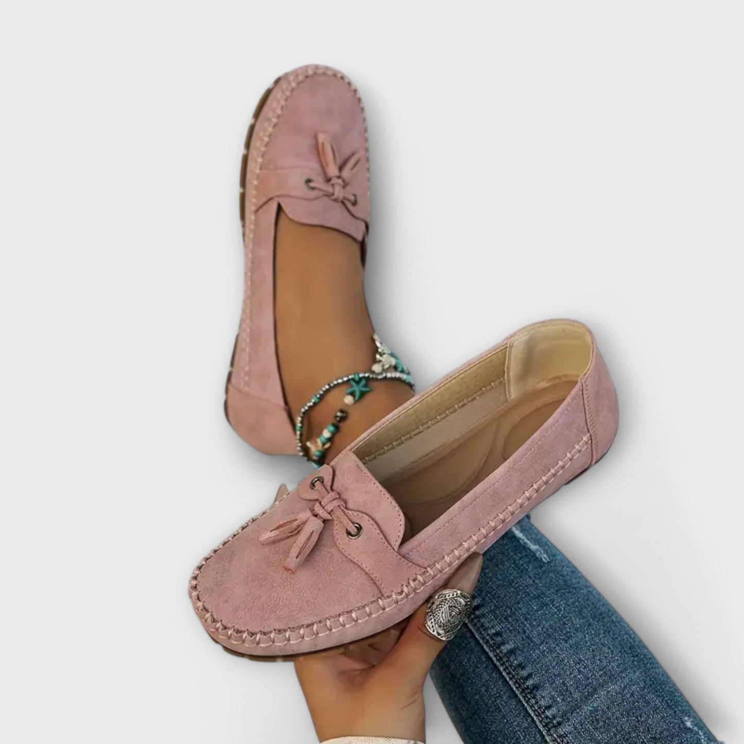 Mocassini ortopedici comodi — Calzatura slip-on elegante e traspirante