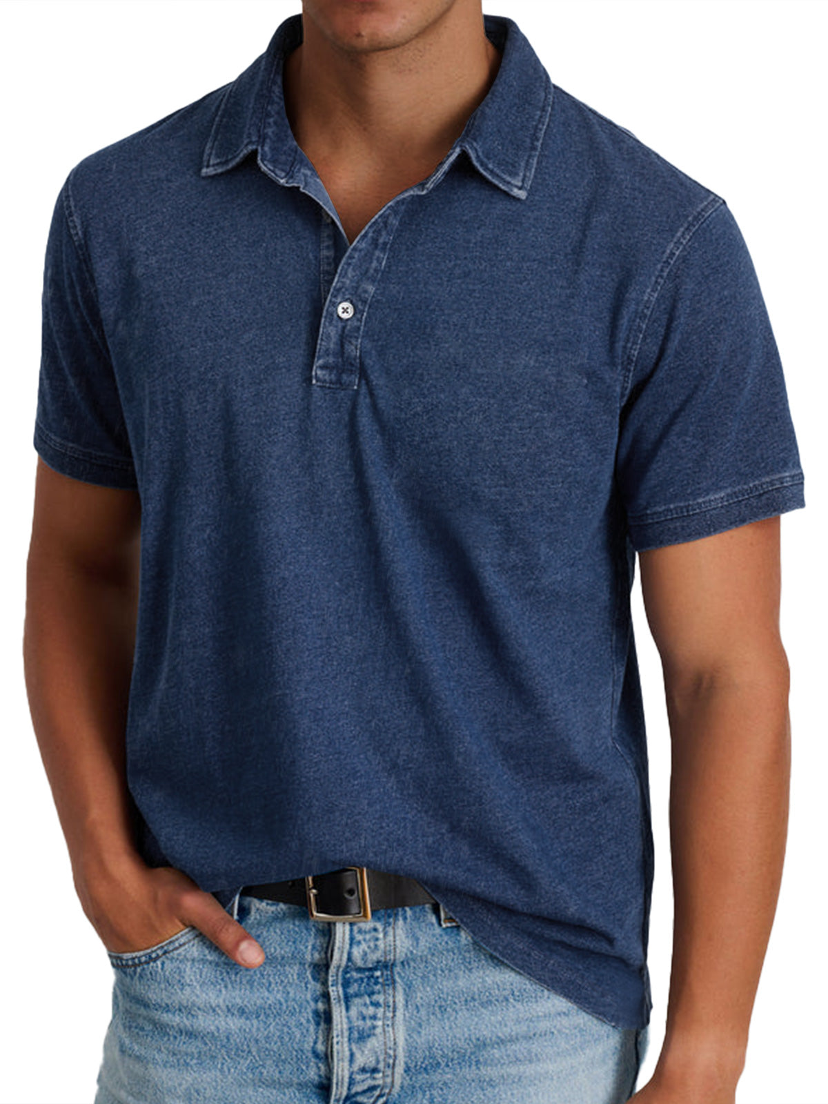 Polo clásico para hombre, corte cuidado