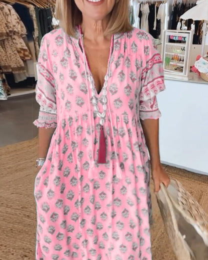 Vestido floral para mujer, estampado floral