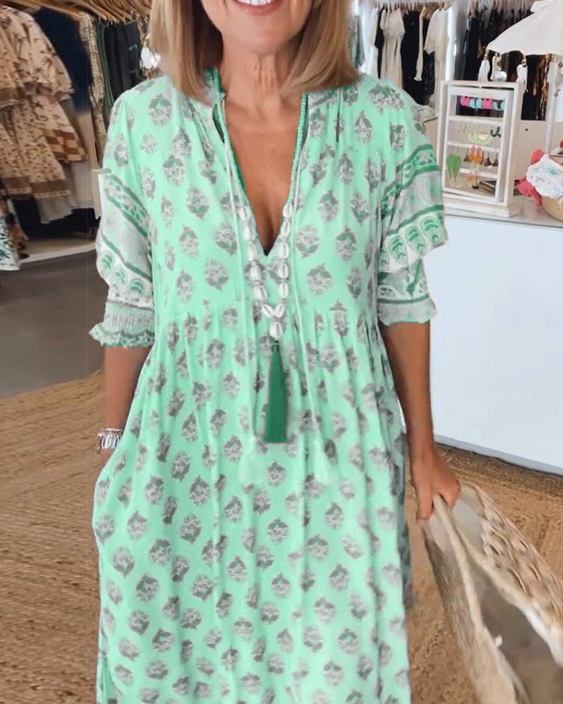 Vestido floral para mujer, ligero
