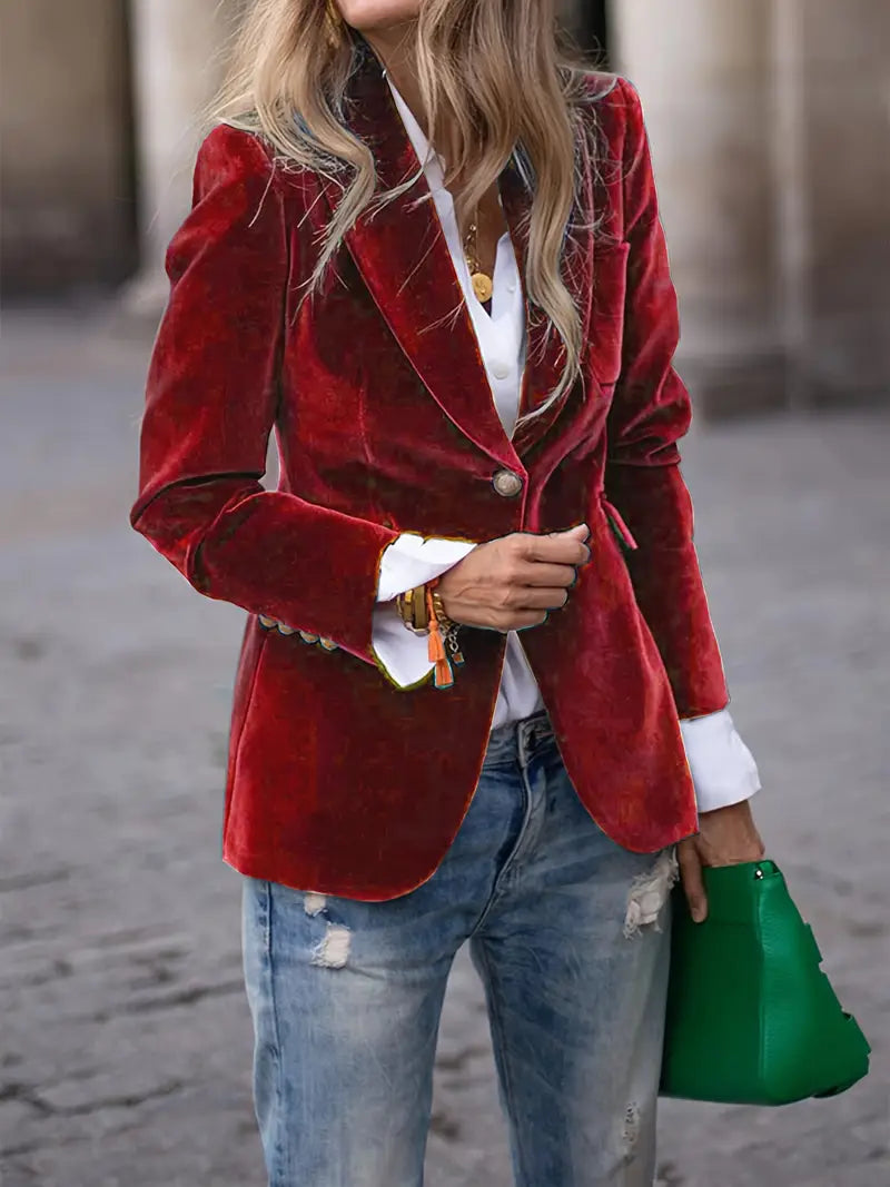 Blazer aderente a un bottone — Giacca dal taglio sartoriale con revers