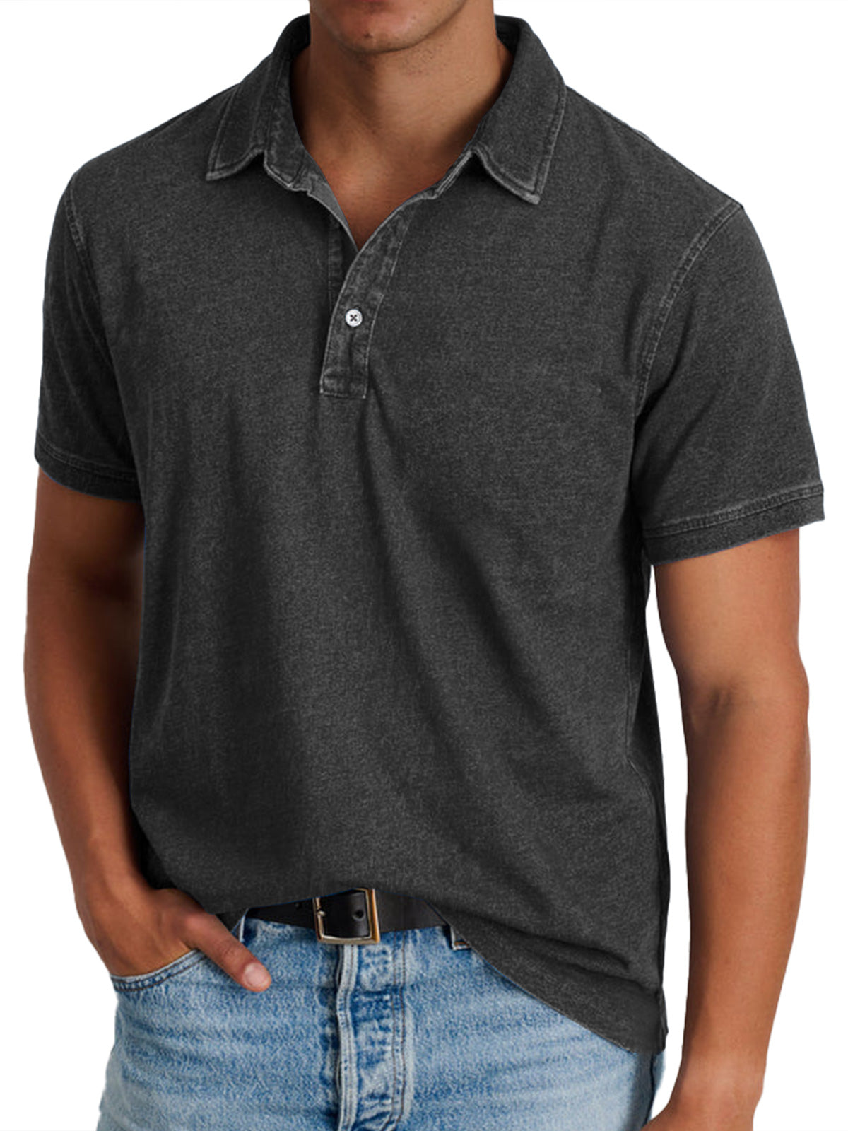 Polo para hombre, manga corta