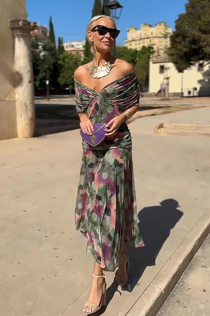 Vestido maxi de fiesta para mujer, fluido