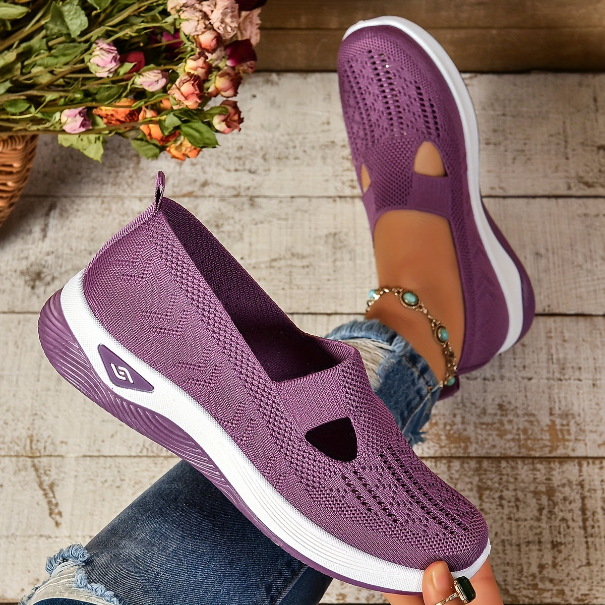 Zapatos ortopédicos slip-on para mujer
