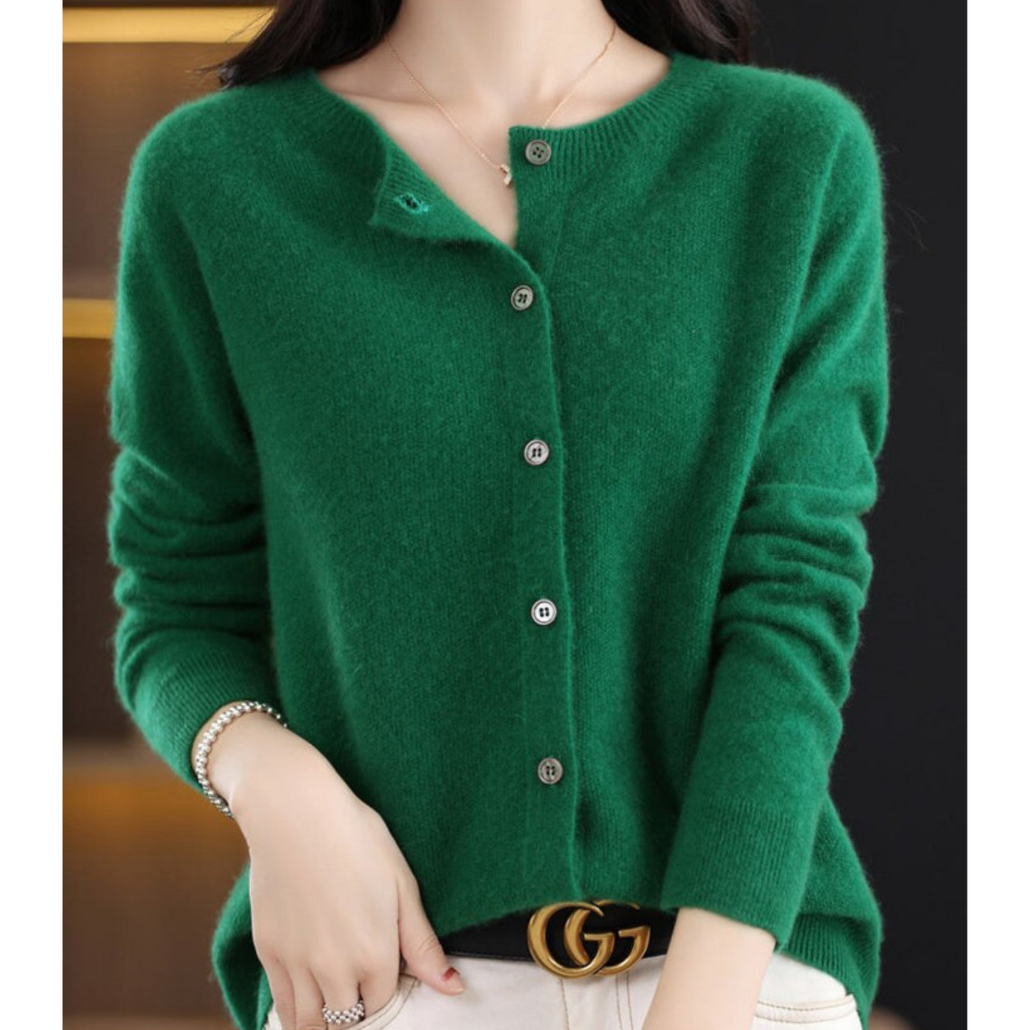 Cardigan in cashmere — Giacca in maglia morbida ed elegante