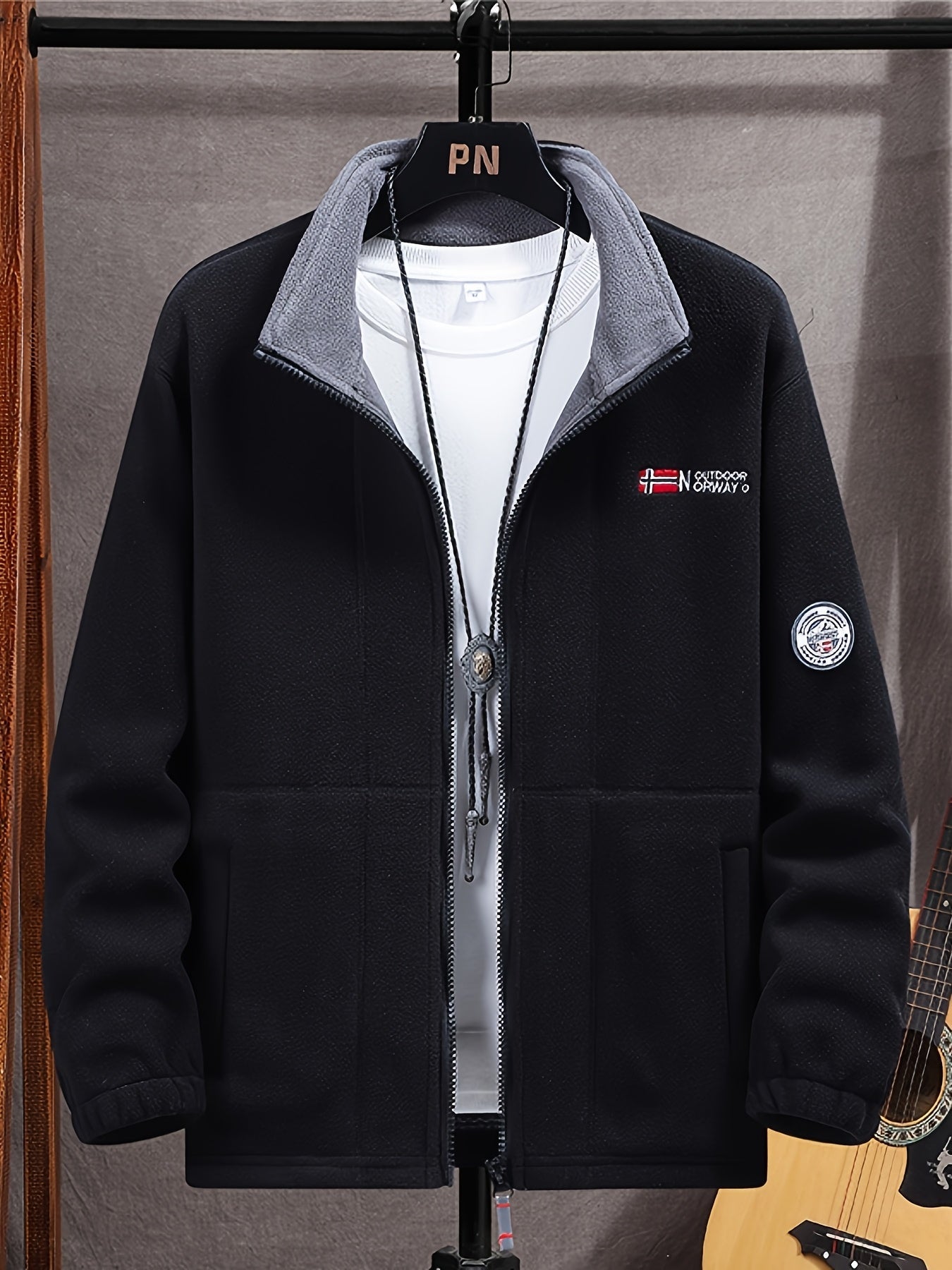 Chaqueta polar para hombre, transpirable