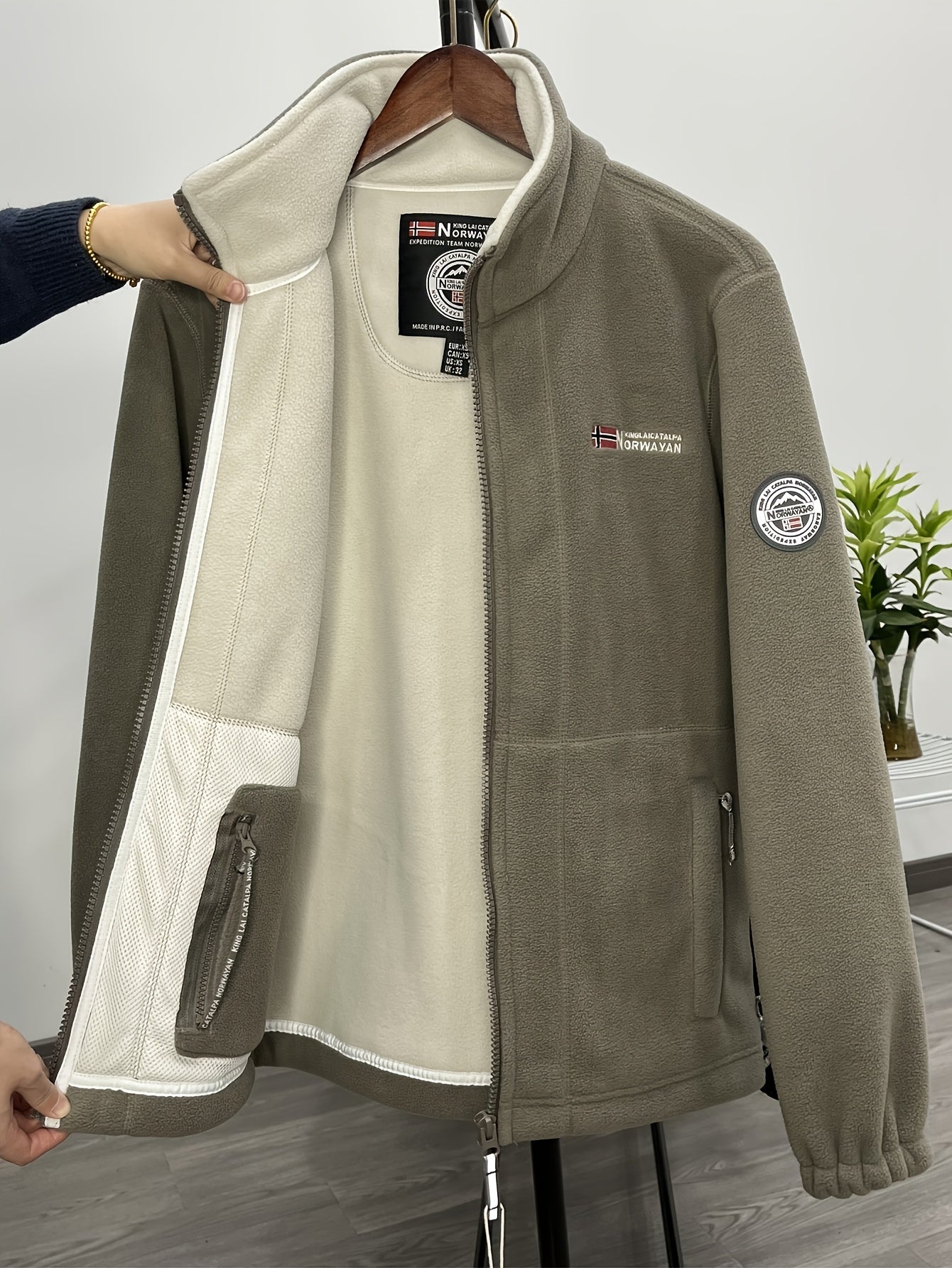 Chaqueta polar para hombre, ligera