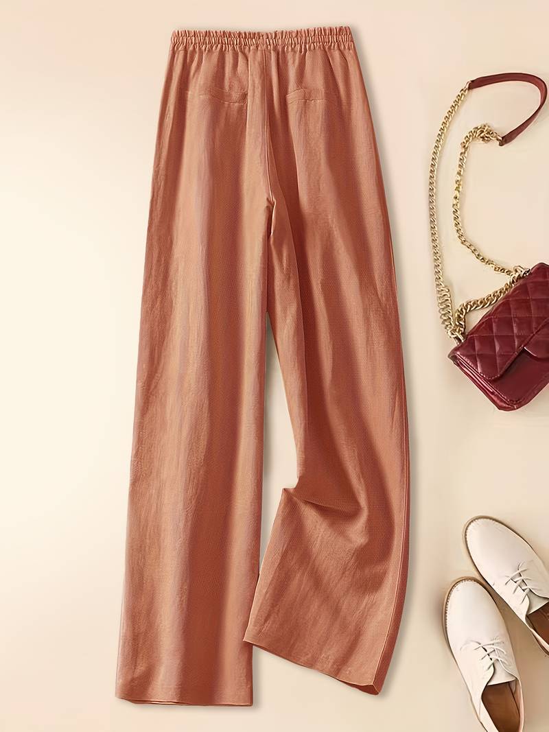 Pantaloni dal taglio rilassato con coulisse — Pantaloni leggeri estivi