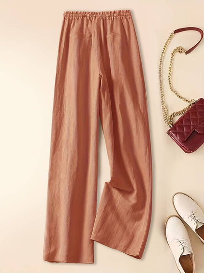 Pantaloni dal taglio rilassato con coulisse — Pantaloni leggeri estivi