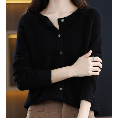Cardigan in cashmere — Giacca in maglia morbida ed elegante