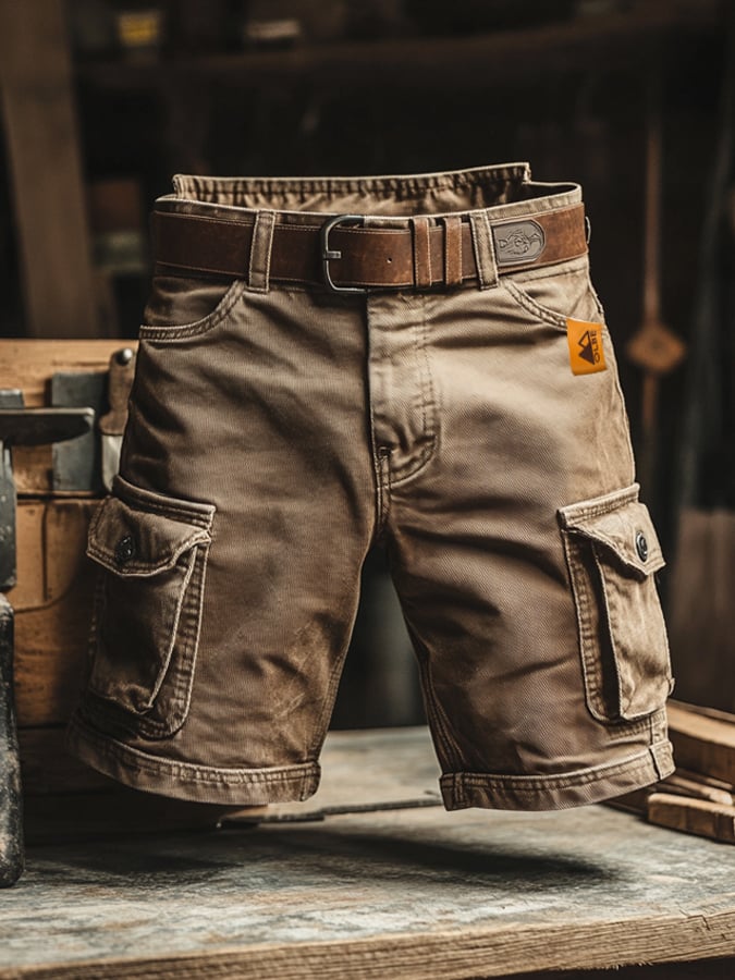 Pantalones cargo para hombre, bolsillos amplios
