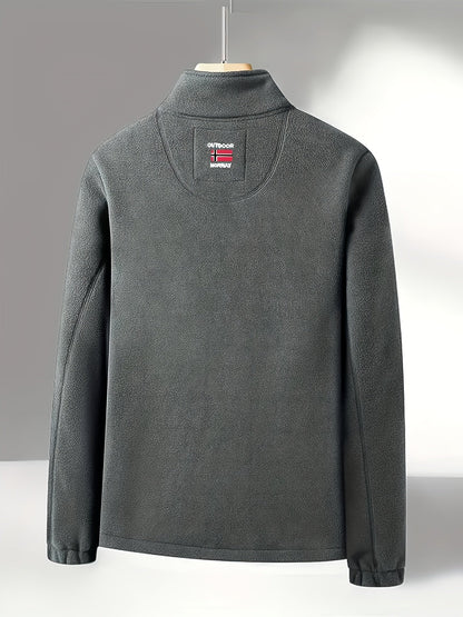 Chaqueta polar para hombre, cuello alto