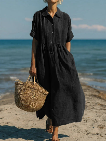 Vestido con botones para mujer, elegante
