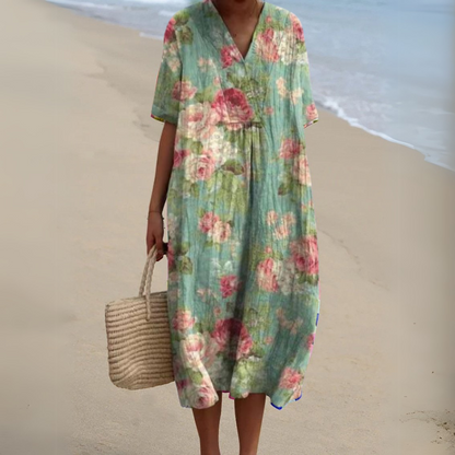 Vestido floral para mujer, vibrante