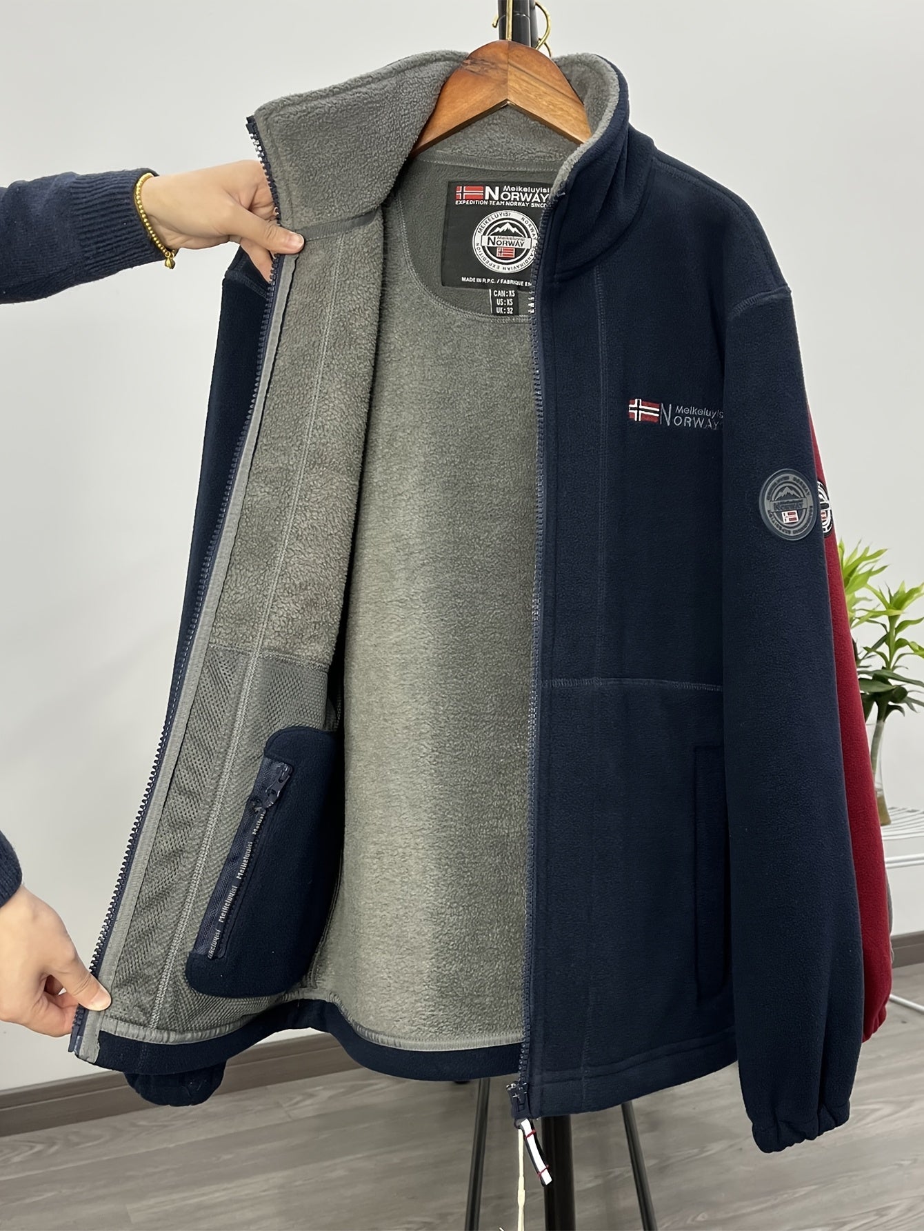 Chaqueta de exterior para hombre, polar