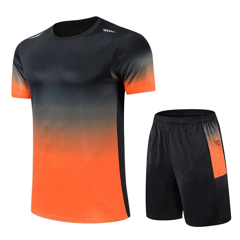 Completo sportivo t-shirt e pantaloncini — Set traspirante ad asciugatura rapida